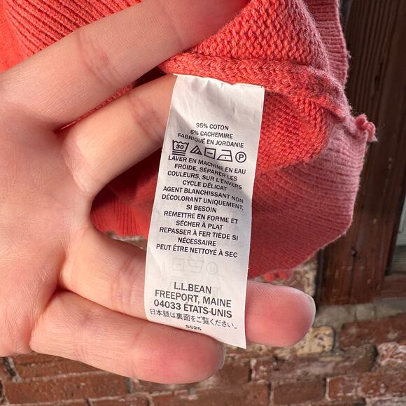 LL Bean Men's Wicked Soft Cotton Cashmere Sweater Crewneck Sz L Preppy Coastal - Picture 5 of 11